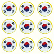 Set of 20 South Korea Flag Lapel Pins Alloy Brooches for Suits and Jackets