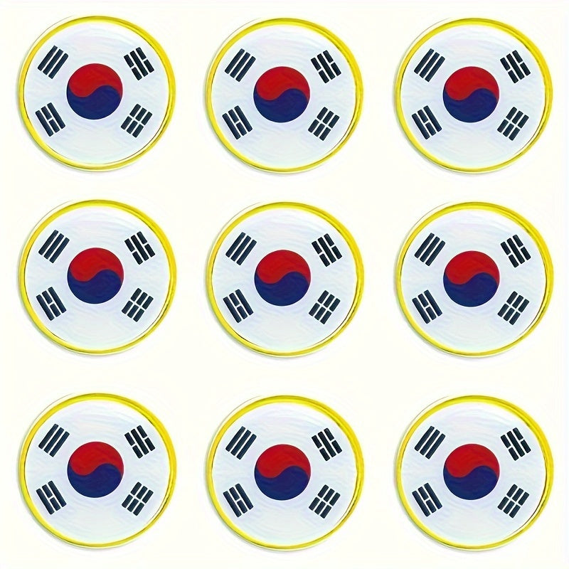 Set of 20 South Korea Flag Lapel Pins Alloy Brooches for Suits and Jackets