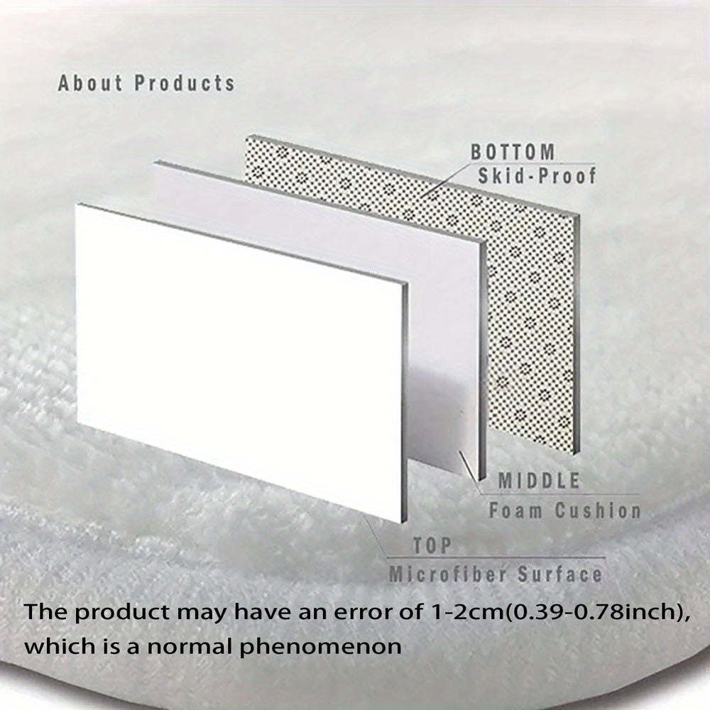 Polyester Doormat Non-Slip Floral Design 8mm Thick Indoor Entrance Mat