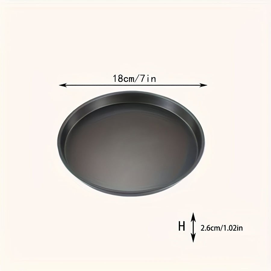 Set of Two Carbon Steel Non-Stick Pizza Pans for Baking Pies and Pizzas