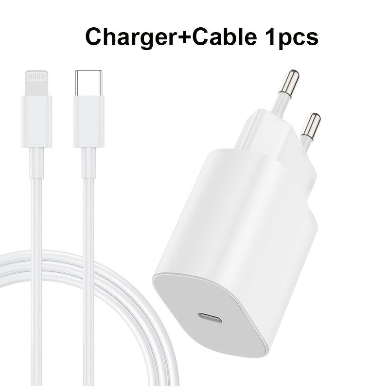 USB-C Fast Charger for iPhone and iPad 1M Cable Travel Power Supply