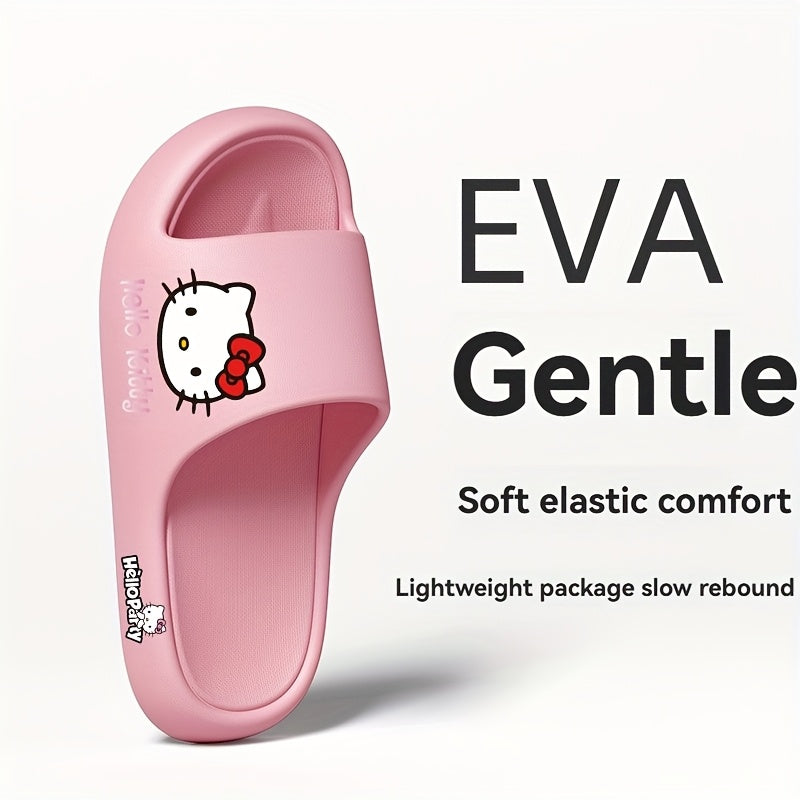 Girl/non-Slip Bath Slippers EVA Shower Shoes Red and White