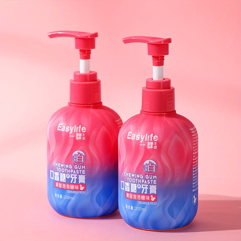 Adults' Bubble Gum Flavor Toothpaste with Xylitol and Fresh Breath Benefits