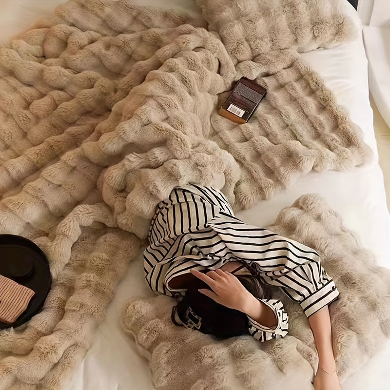 Plush Blanket Soft Cozy Travel Sofa Bed Home Decor Gift