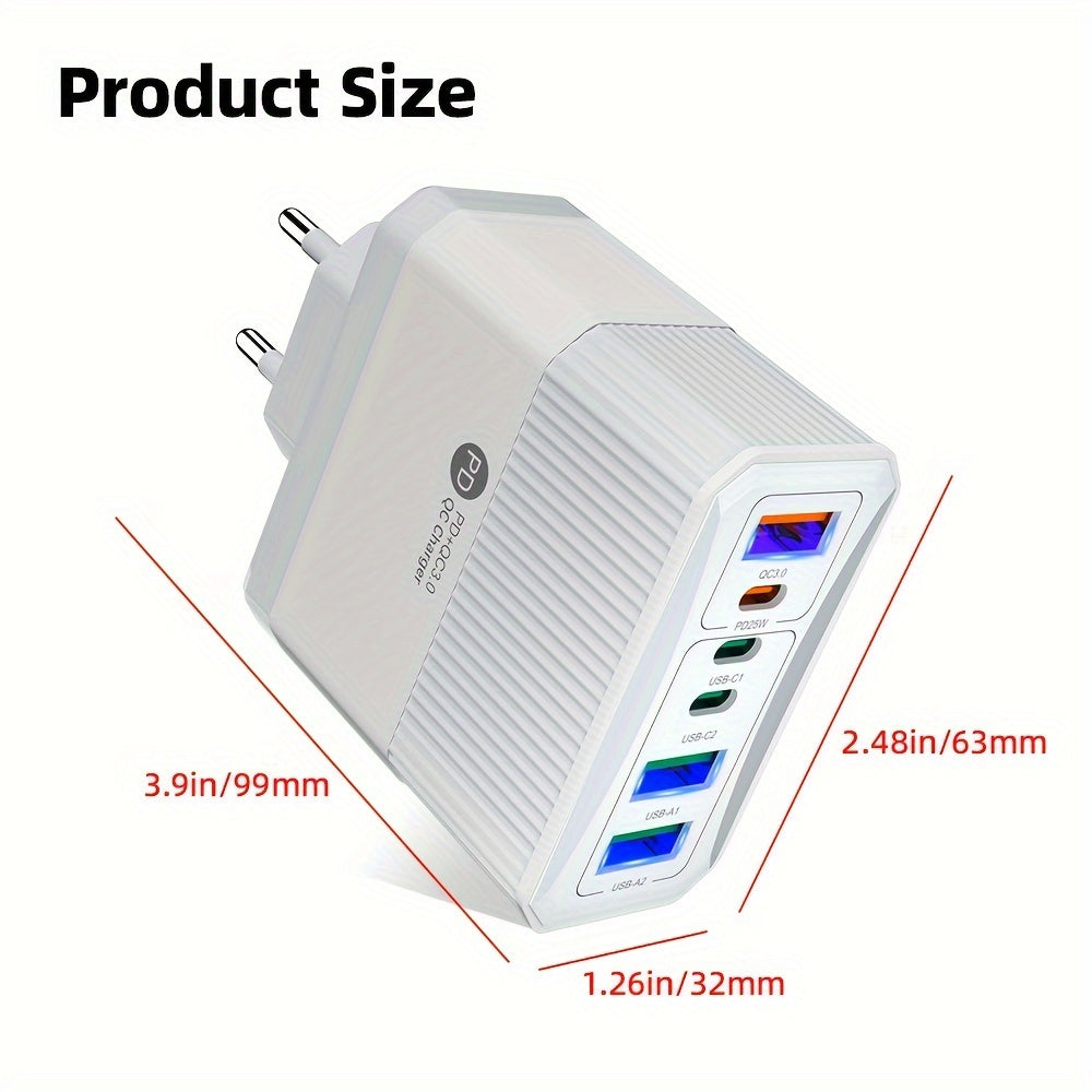European Standard USB Charging Adapter Fast Charge for Smartphones