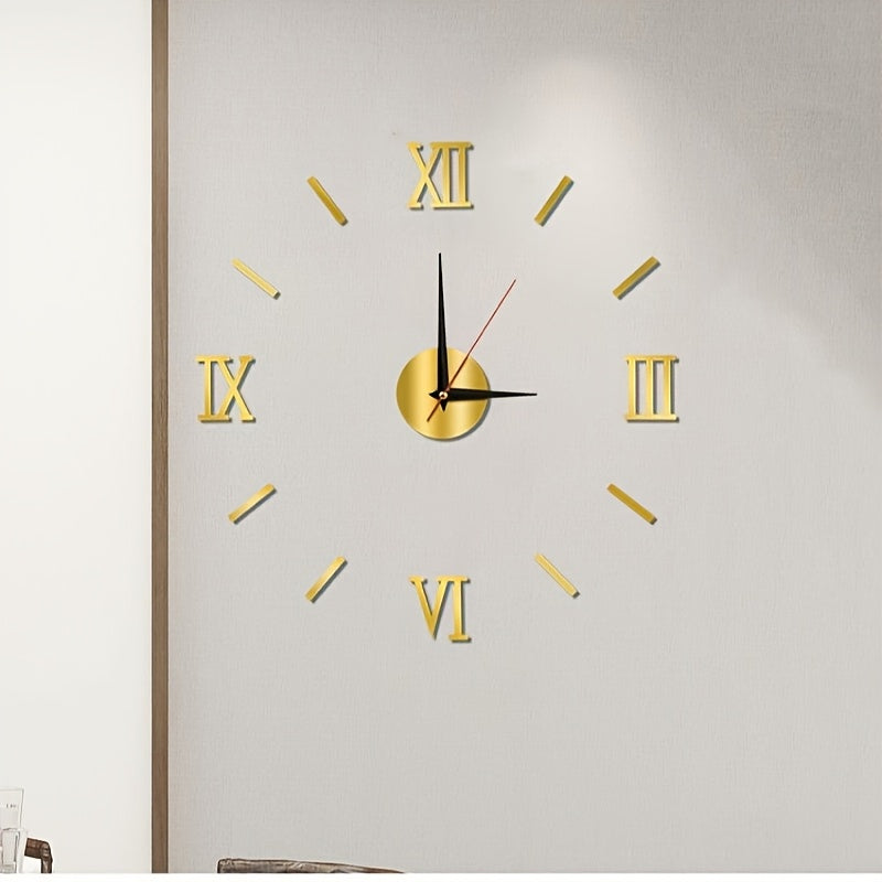 Plastic DIY Wall Clock Kit with Numeric Stickers and Quiet Battery Movement