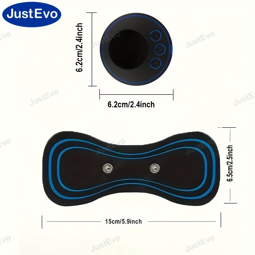 JustEvo portativ mini massaj yamoqi, to'liq tana mushaklari va fasiyalarini bo'shatuvchi USB orqali zaryadlanadigan batareyaga ega, 36V dan kam ishlash voltaji bilan yelka, bo'yin va butun tana massajlari uchun ideal.