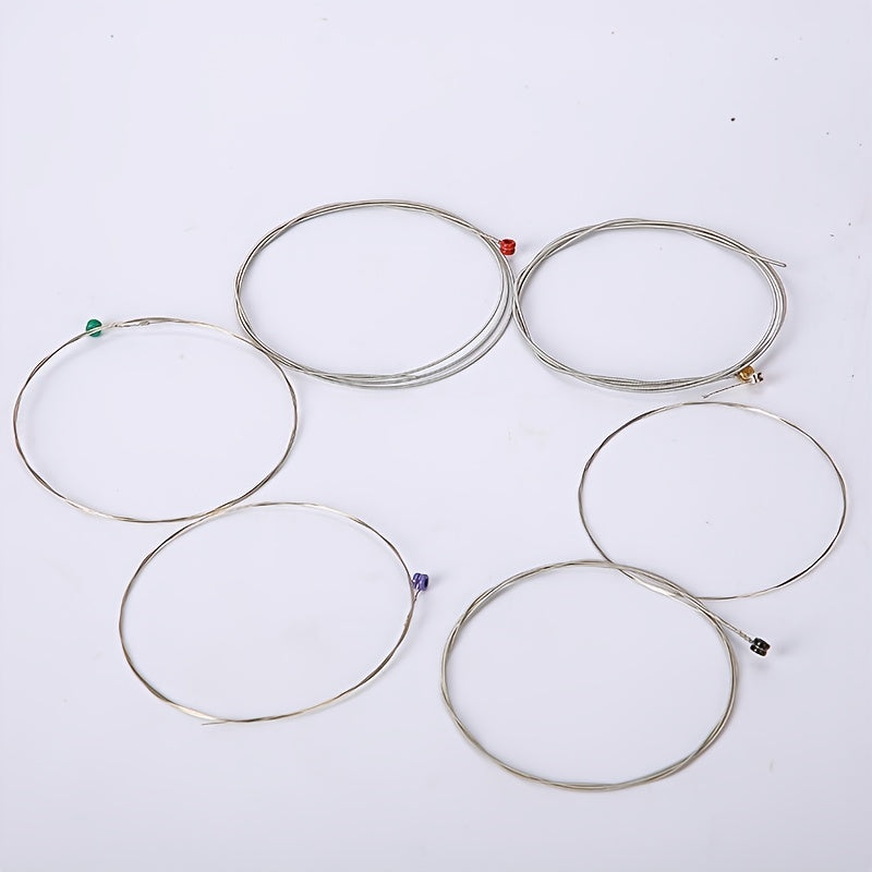 Juego de seis cuerdas de guitarra eléctrica de acero recubierto de níquel