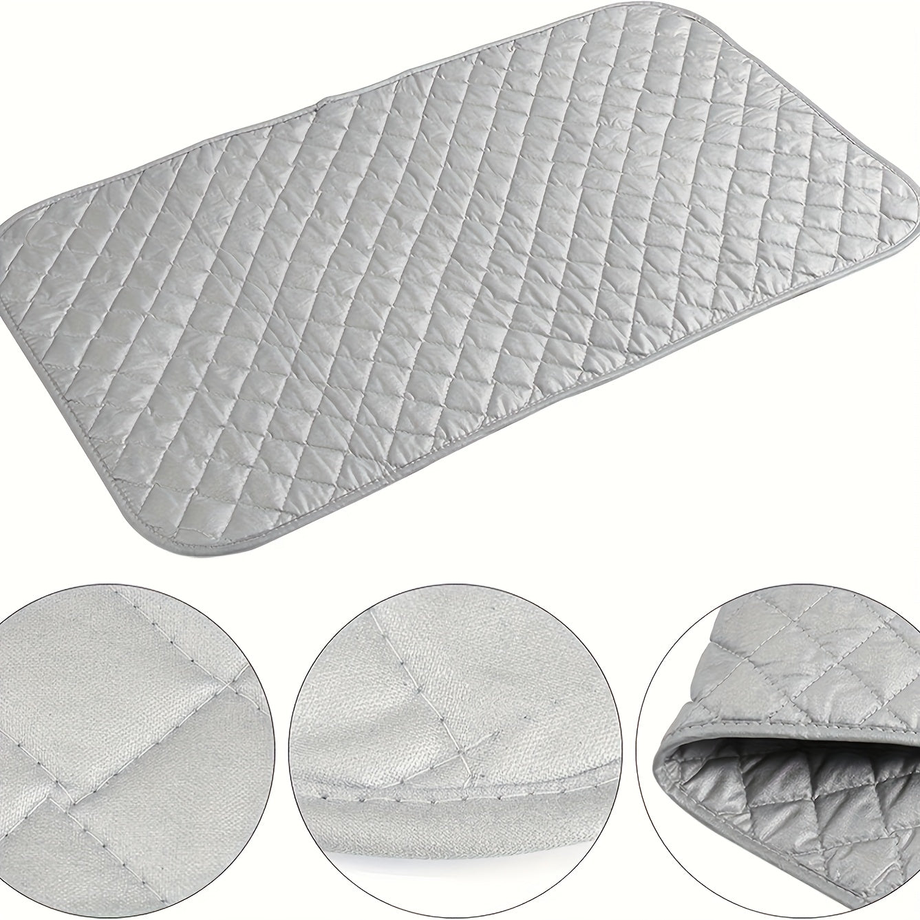 Alfombra de planchar plegable portátil, resistente al calor, PET con esquinas magnéticas