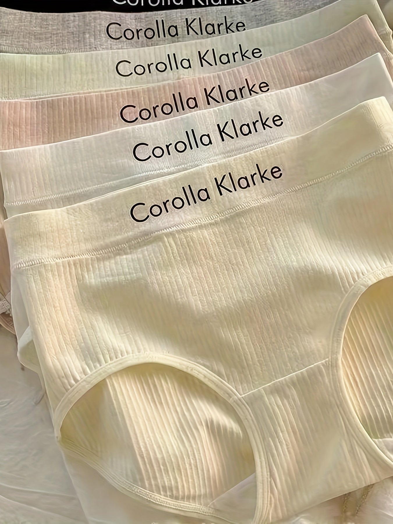 12 Pcs Women's Seamless Alphabet Print Briefs Mid Rise Knit Fabric Lined S-XXL