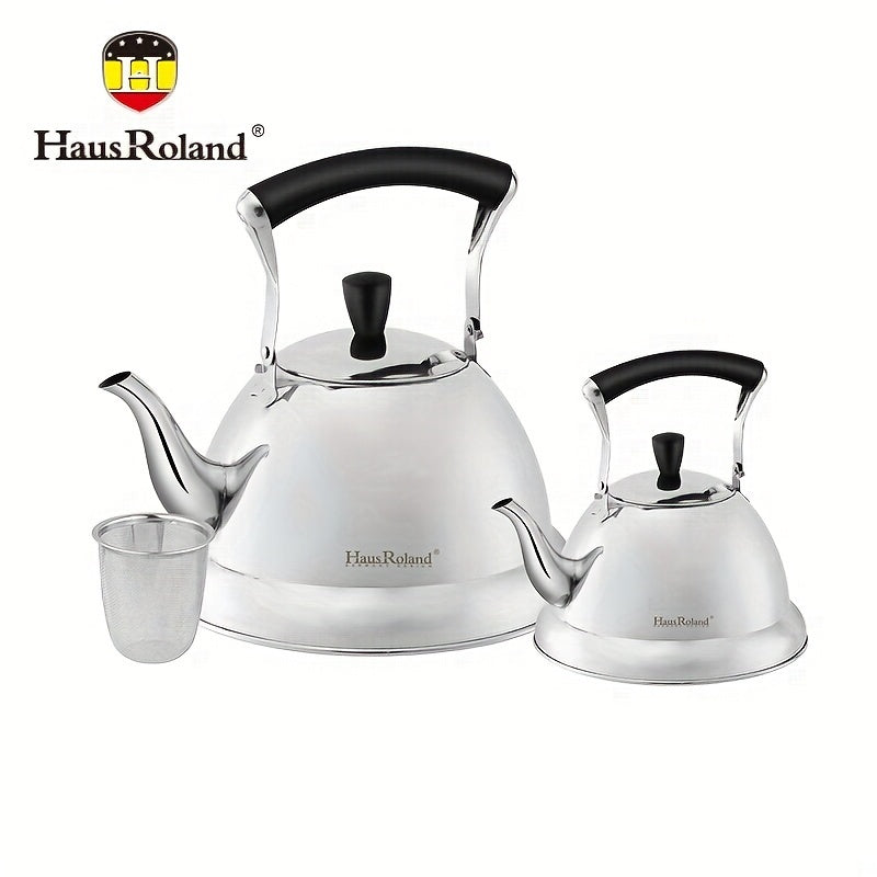 Stainless Steel Tea Kettle Set 3L and 1L Whistling Stovetop Kettles