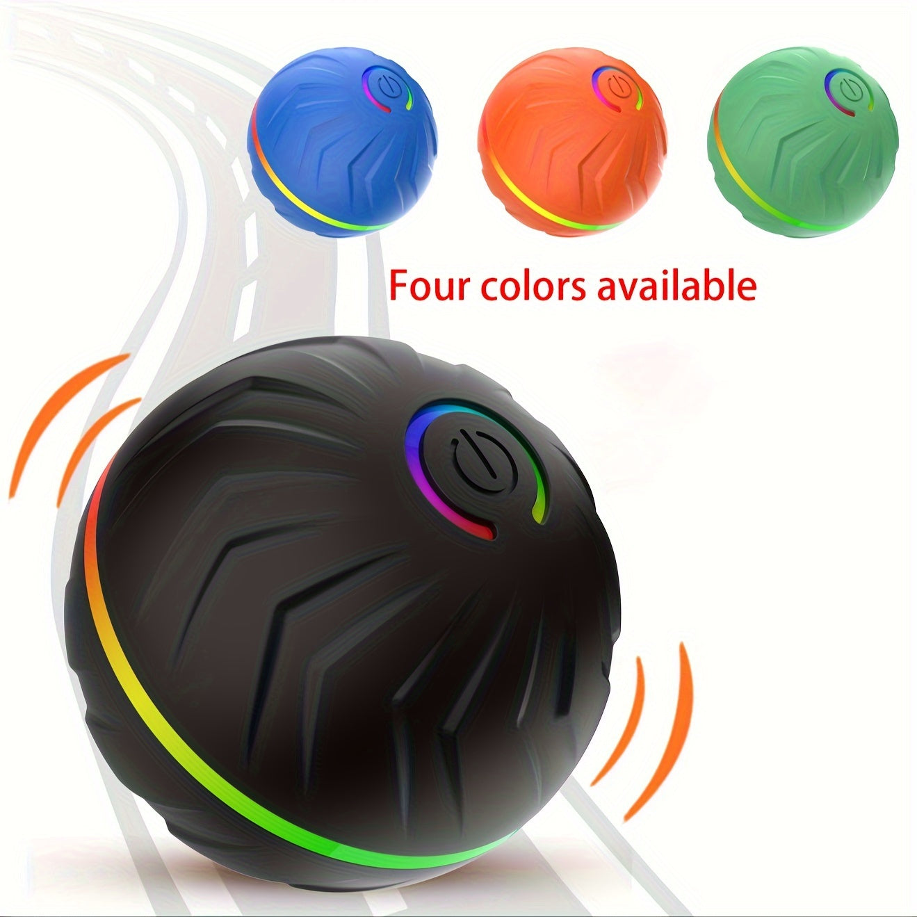 Large Silicone Pet Jumping Ball with LED Lights USB Rechargeable for All Breed Sizes