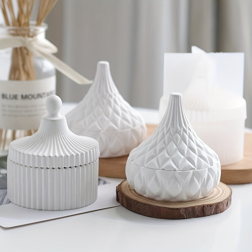 Silicone Candle Mold Set for Making Creative Candle Holders and Storage Jars