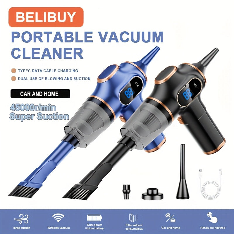 Uy va avtomobil uchun yuqori quvvatli simsiz qo‘l yuvish qurilmasi, USB orqali zaryadlash, engil