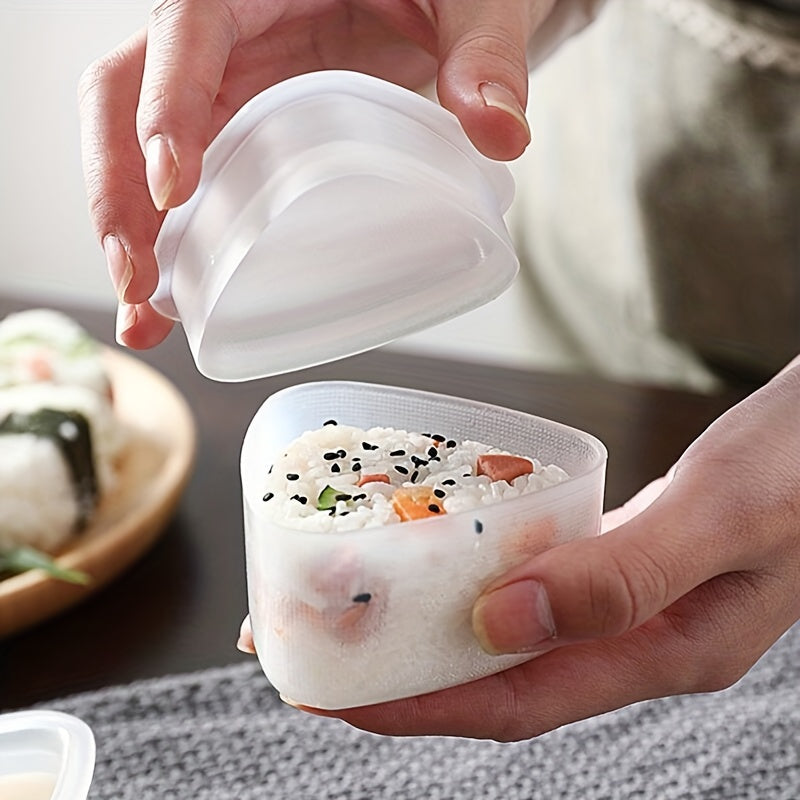 Set of 2 Transparent Triangle Onigiri Molds Large and Small Rice Ball Makers Kitchen Tools