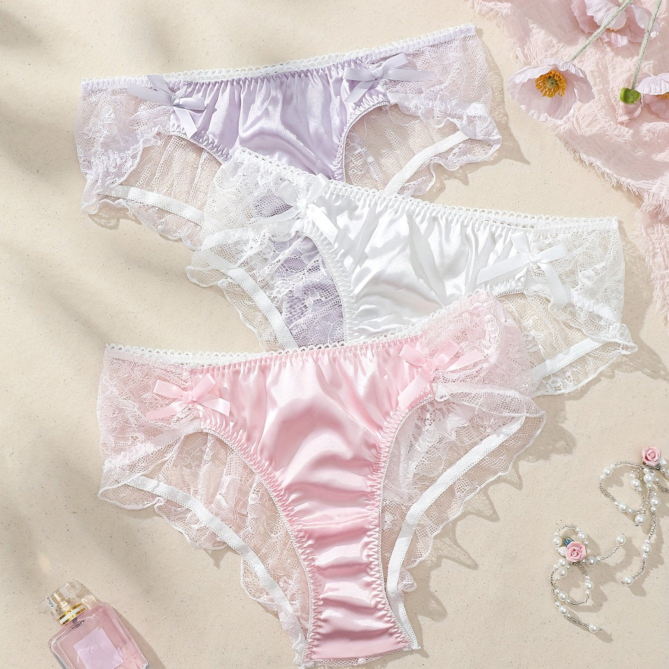 Women's Low-Rise Lace Panties Transparent Passion Comfortable Lingerie