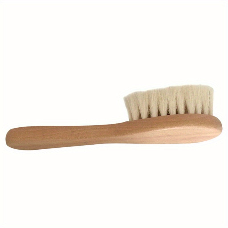 Adults Wooden Grooming and Healthcare Kit with Soft Brush and Comb Light Brown