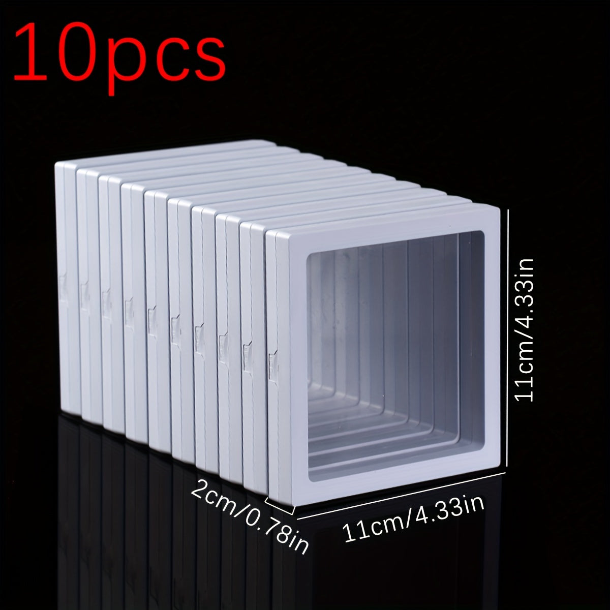 Caja de almacenamiento para joyas con 10 compartimentos, a prueba de polvo y resistente a la oxidación, con película de PE