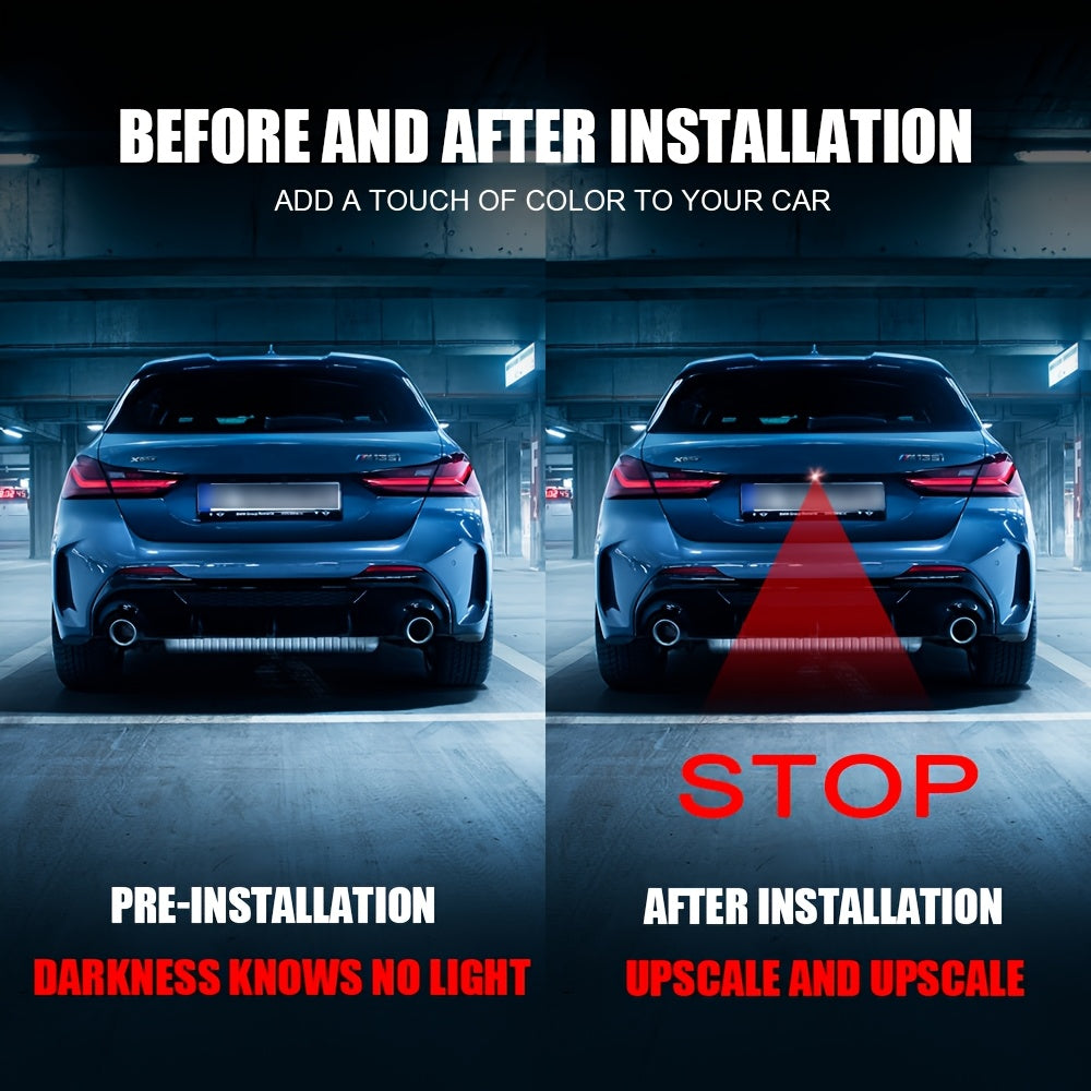 GCYS LED Neon Skull xavfsizlik chirog'i avtomobillar va mototsikllar uchun - mustahkam joylashadi, to'qnashuvlardan ogohlantiradi, 12-24V uchun simli, bezak chirog'ini proyeksiya qiladi.