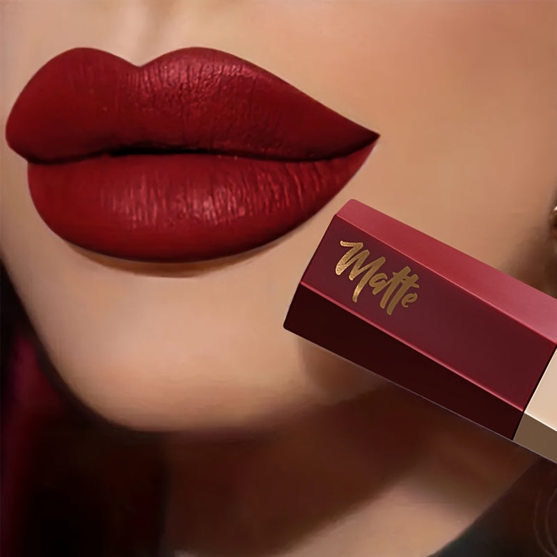 Tinte de labios mate impermeable para mujer, de larga duración, con acabado nude