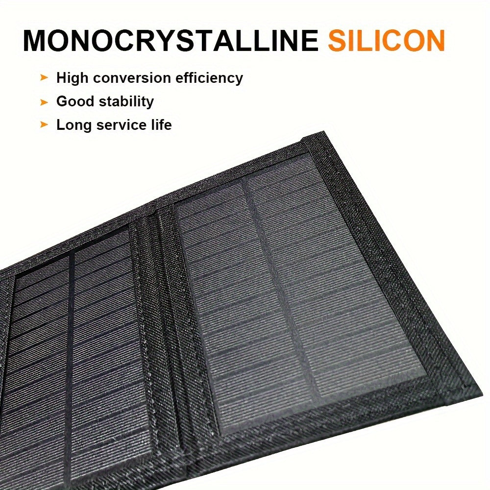 Портативный складной солнечный зарядный панель мощностью 60 Вт с USB для зарядки телефона