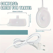 Elektr tish cho'tkasi zaryadlagichi EU rozetkasi xavfsiz induksiya sayohat uchun zaryadlash bazasi