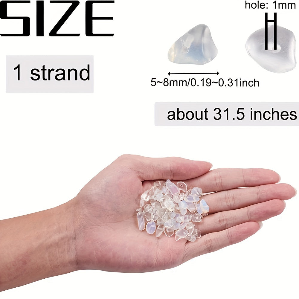 Cuentas de grava de cristal natural de 80cm para hacer joyería DIY, chips de piedras preciosas sueltas