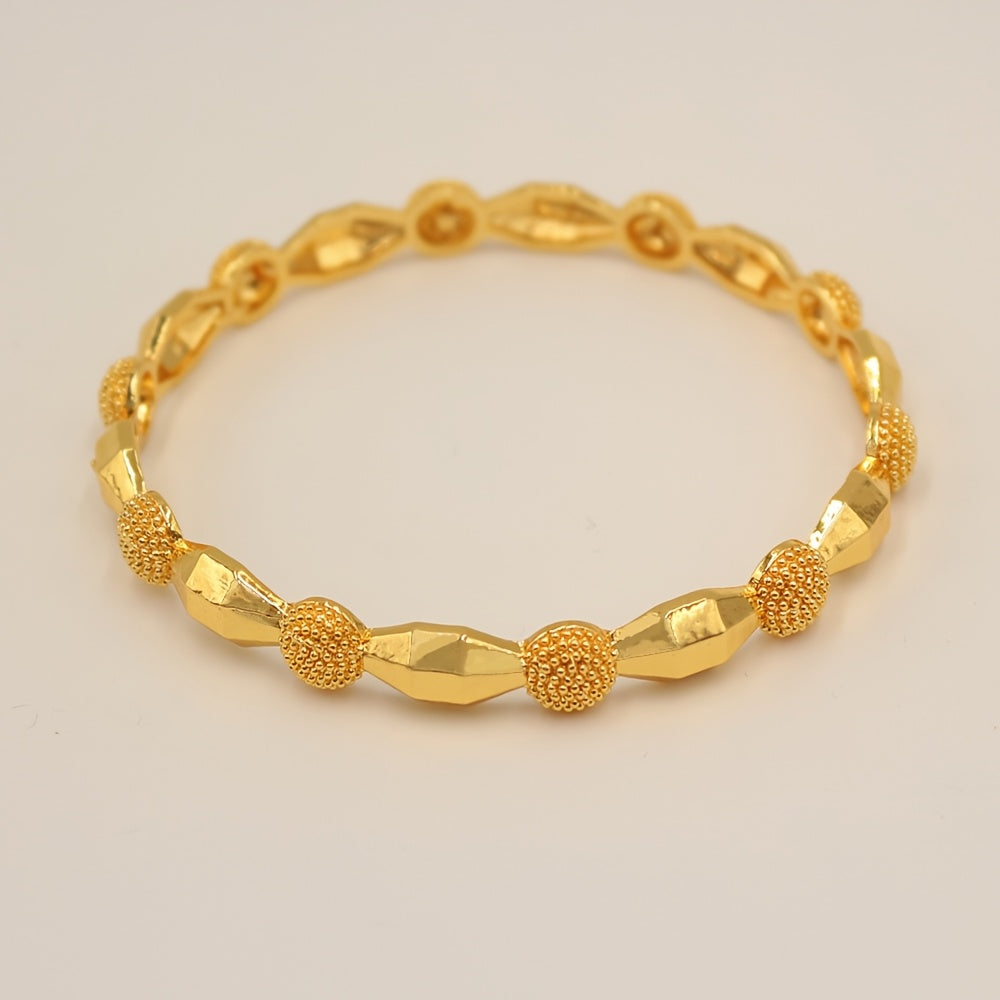 Set of 4 Dubai-Inspired Alloy Bangles for Women Ethnic Bridal Jewelry and Festive Occasions