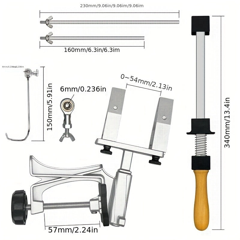 Woodworking Knife Sharpener Set with Diamond Stones Manual Metal Construction