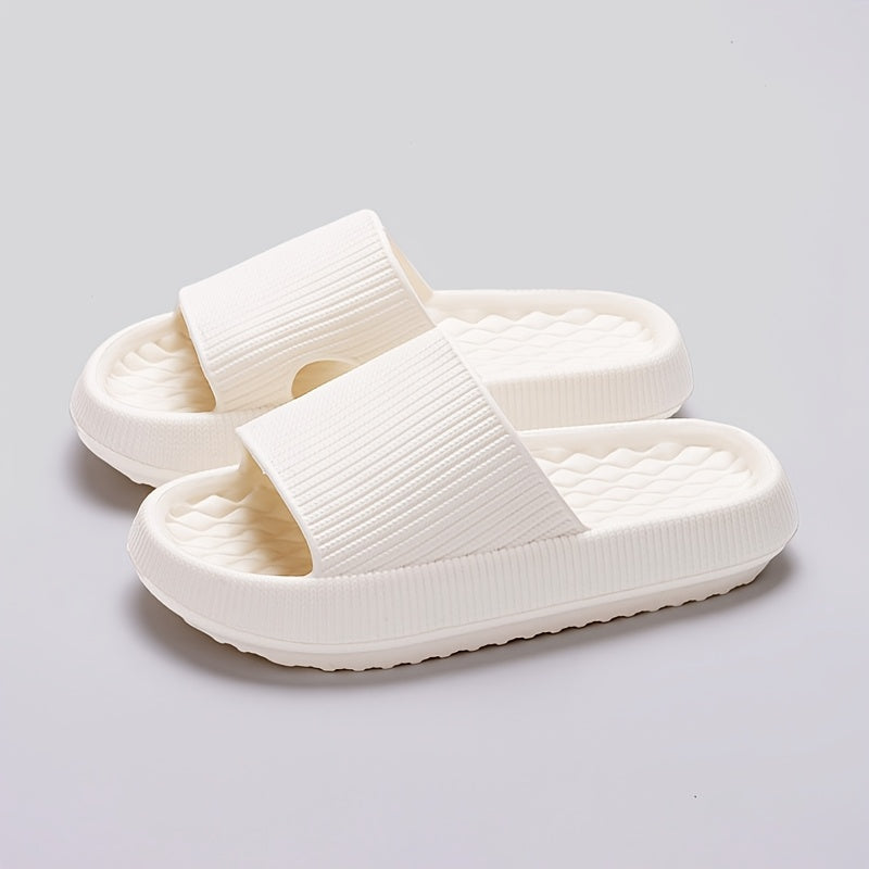 унисекс полосатые EVA шлепанцы слайдеры повседневные нескользящие для ванной