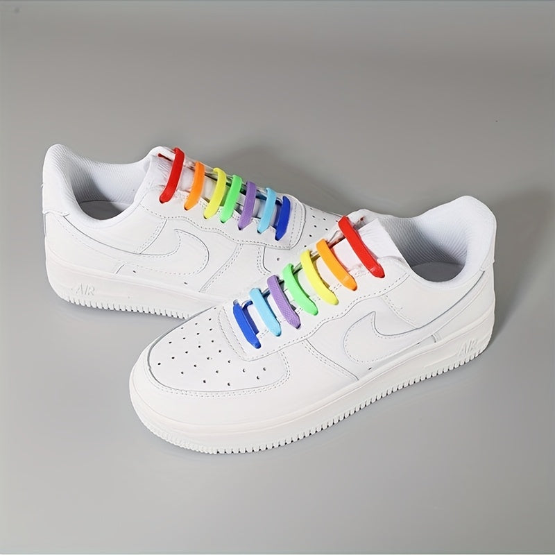 16 шт. силиконовых шнурков без узла для кроссовок и повседневной обуви