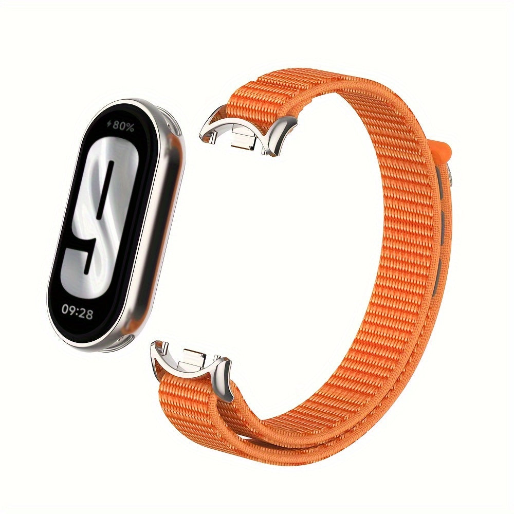 Nylon Loop Strap for Smartwatch Compatible with Mi Band 8 9 9 NFC Polyamide Water-Resistant Not Water Resistant