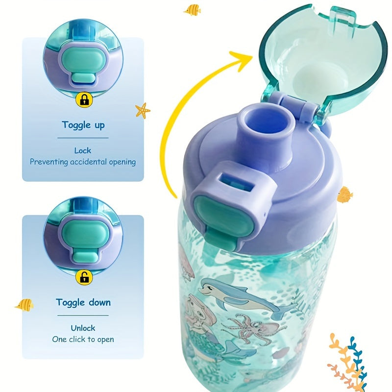 Набор из двух 20oz мультяшных водяных бутылок для использования на улице — портативных, прочных, герметичных и складных для удобной переноски. Идеально подходит в качестве подарка на такие праздники, как Рождество, День матери/День отца или выпускные.