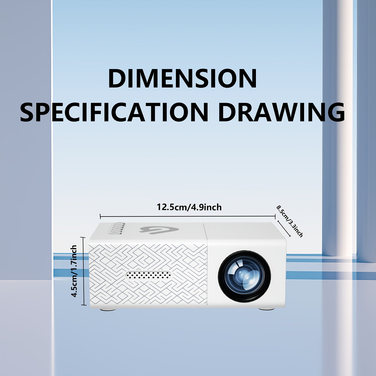 Портативный мини-проектор для домашнего кинотеатра и офиса, совместимый с USB, LED-подсветка