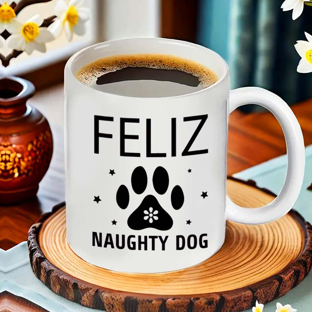 Ceramic Coffee Mug for Dog Lovers Food Safe Dishwasher Safe 11oz
