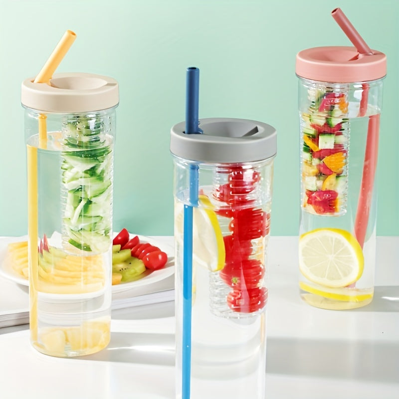 Collapsible 24oz Travel Water Bottle with Large Capacity and Detachable Filter