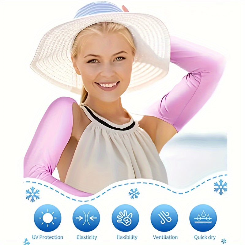 Ayollar uchun UV himoyali quyosh qoʻli bilan uzun qoʻlqopli shalvli yozda golf oʻynash uchun