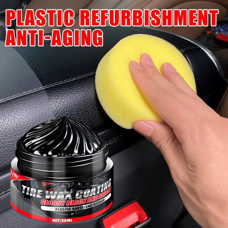 Набор для обновления интерьера автомобиля, пластичный воск для шин, глянец, восстановитель, 30 мл, долговечный
