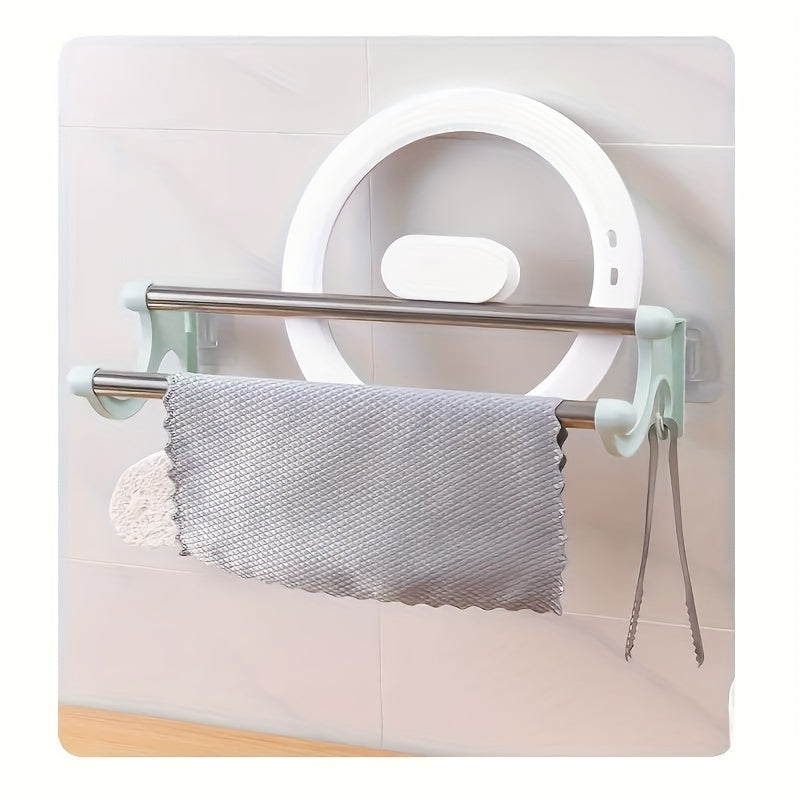 Stainless Steel Double Towel Bar Bathroom Organization