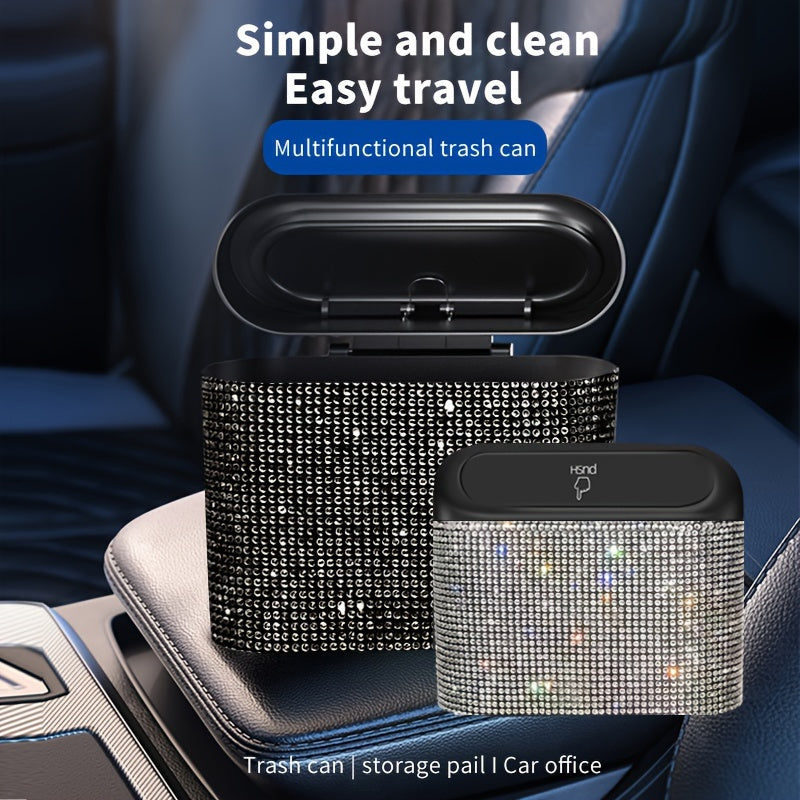 Car Organizer Trash Can Hanging Storage Box for Car Seatbacks Small Durable Grey