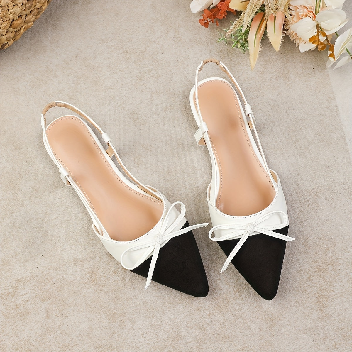 Women's Leather Pointed Toe Flat Sandals Slip-On Summer