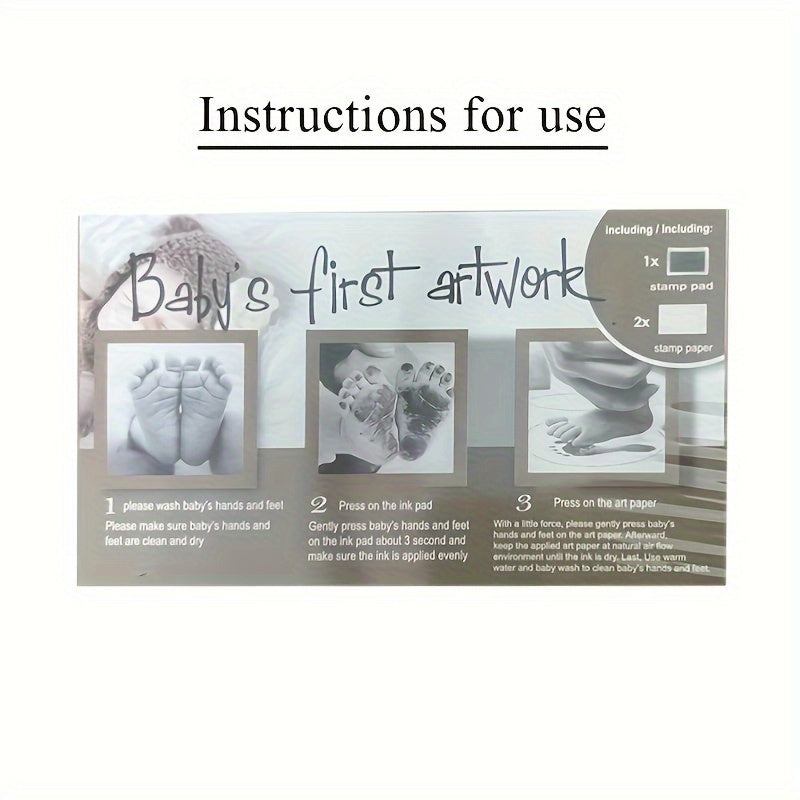 Family Photo Frame for Wall Display with Handprint and Footprint Designs for Milestones