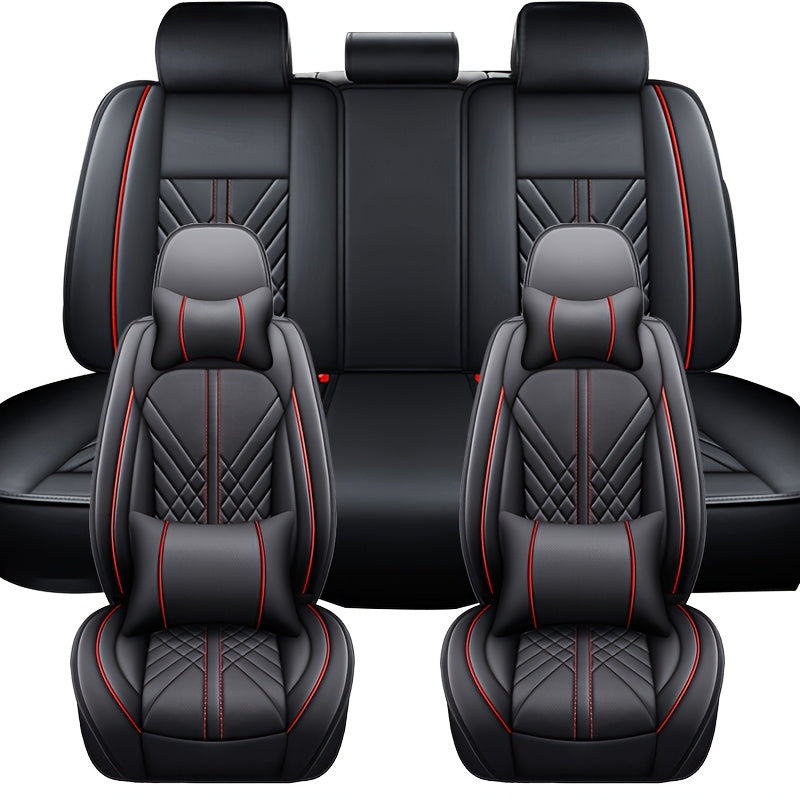 Universal PU Leather Car Seat Cover for All Seasons Wear-Resistant and Anti-Stain