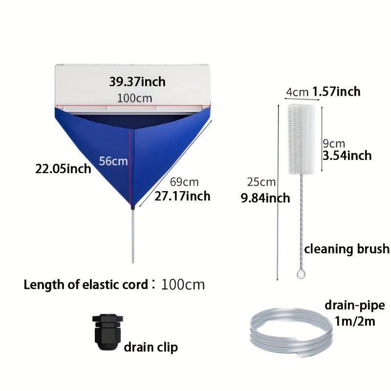 4pcs Reusable Air Conditioner Cleaning Kit with Waterproof Nylon Duster Bags and Double-Layer Edging