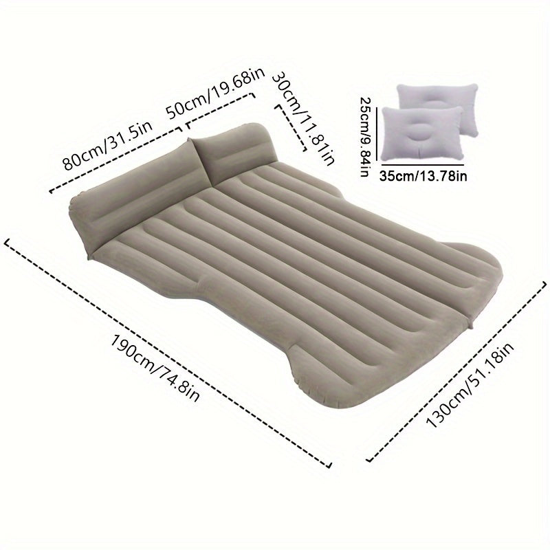 Portable Car Air Mattress for Road Trips and Camping Durable PVC Fits in Trunk Sleeping Pad