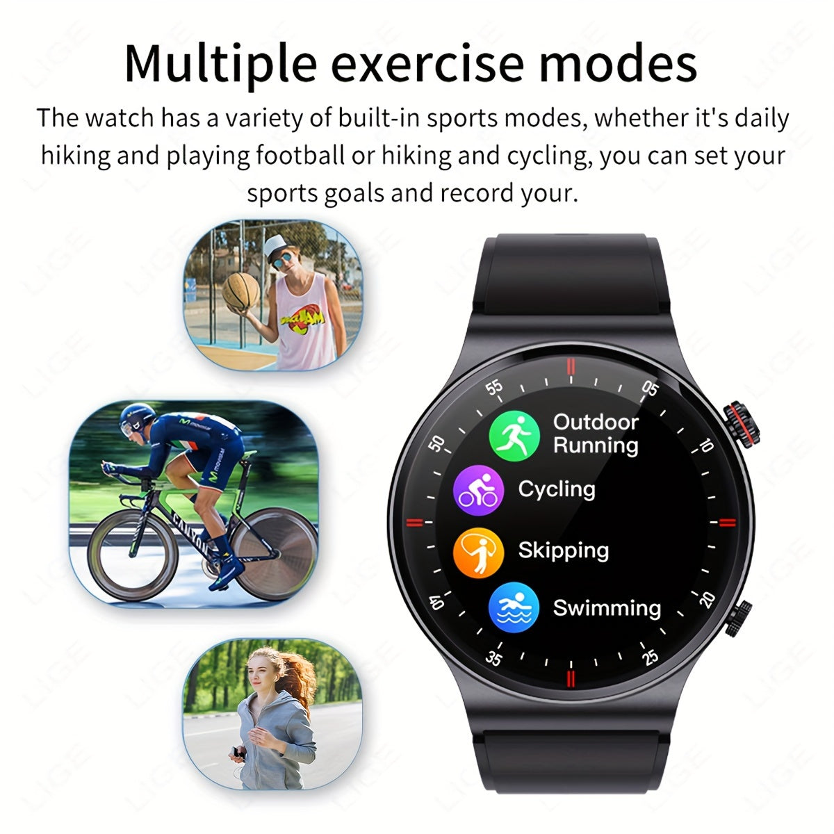 Smart Watch for Men Women Fitness Tracker Sleep Monitor Heart Rate AI Voice Control Touch Screen