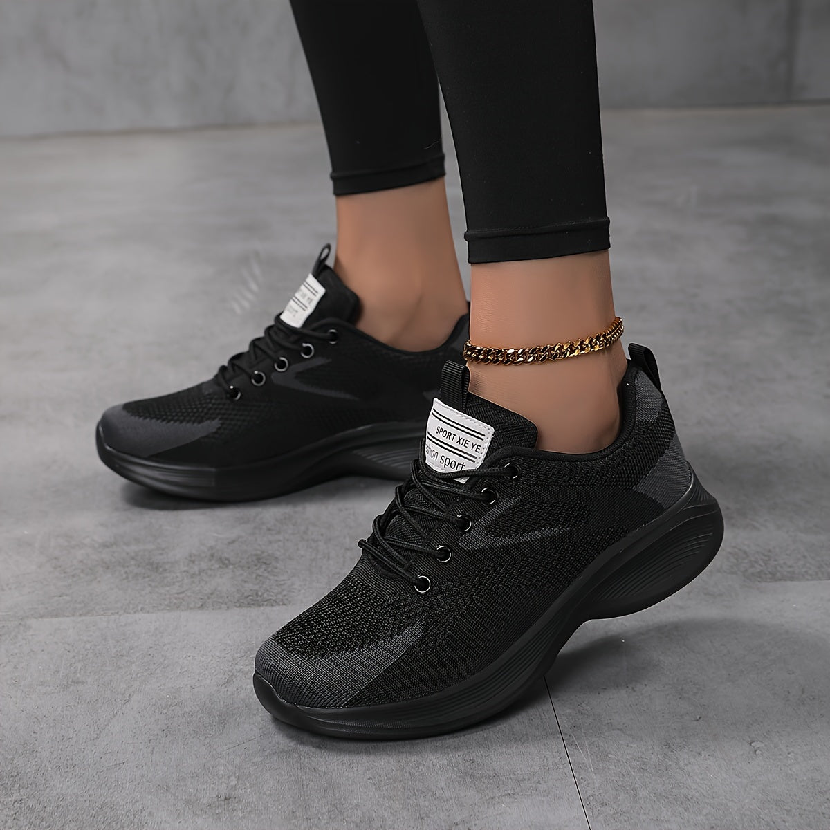 Zapatillas de running transpirables para mujer con malla, plantilla de tela ligera y suela MD