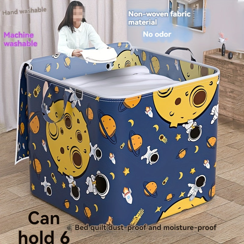 Large Capacity Storage Bag with Handles for Clothes Blankets Toys Organizer
