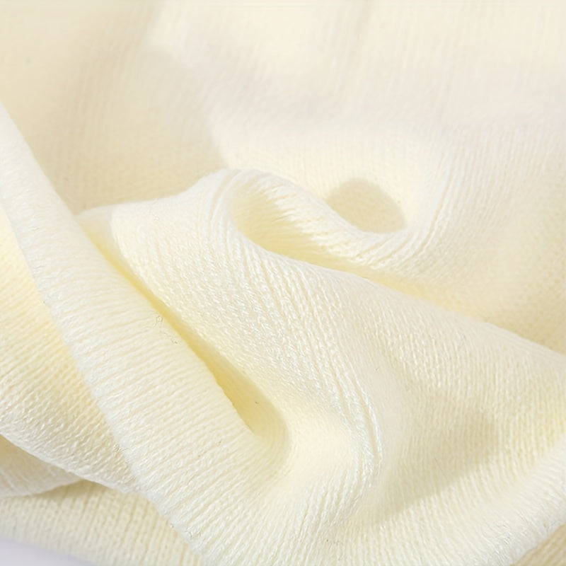 Unisex Gothic Knit Beanie with Embroidery Casual Street Ski Cap