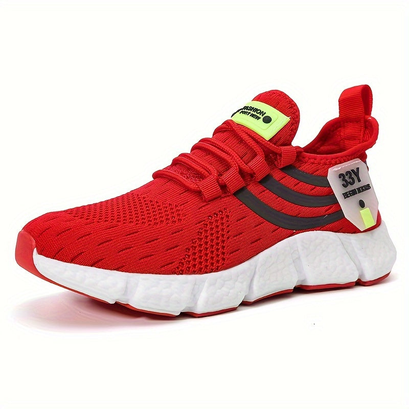 Ayollar uchun nafas oladigan knit platform sport poyafzallari, kundalik, bog‘lamli, sport kiyimlari, katta o‘lcham